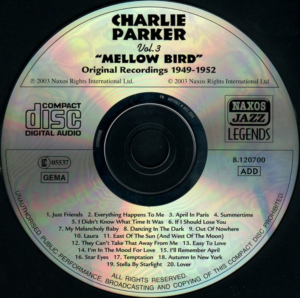 Charlie Parker – Vol. 3: Mellow Bird With Strings (CD)