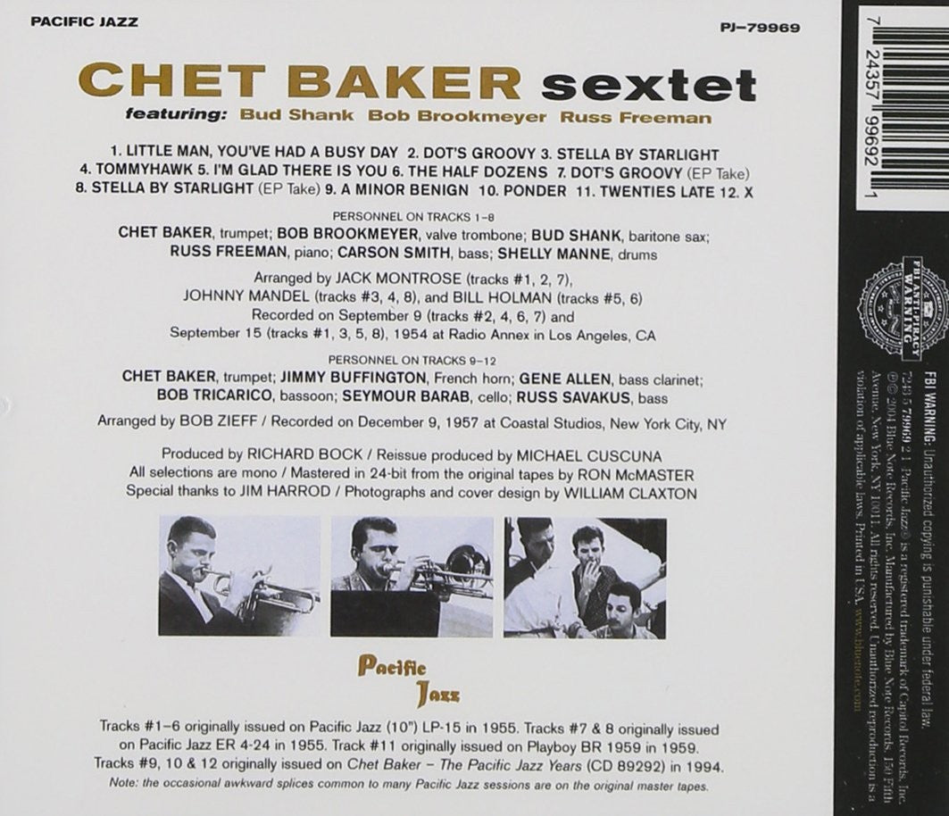 Chet Baker – Chet Baker Sextet (CD)