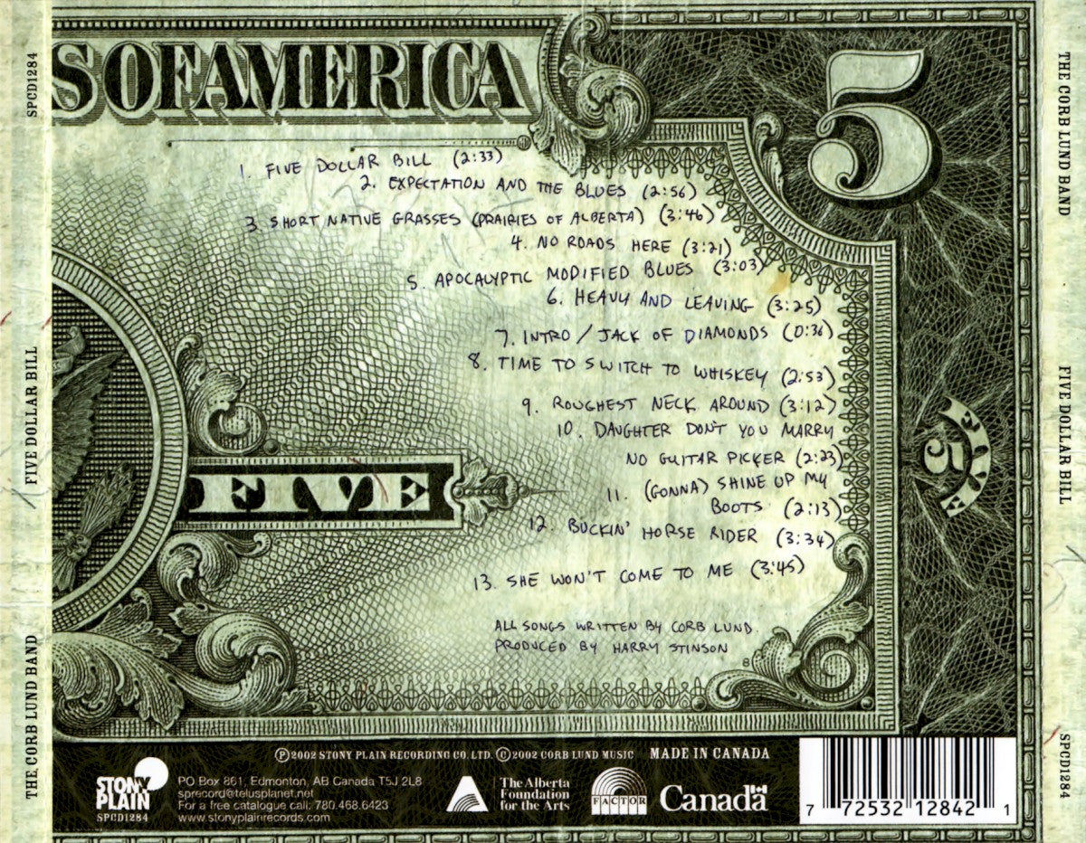 Corb Lund – Five Dollar Bill (LP Vinyl)