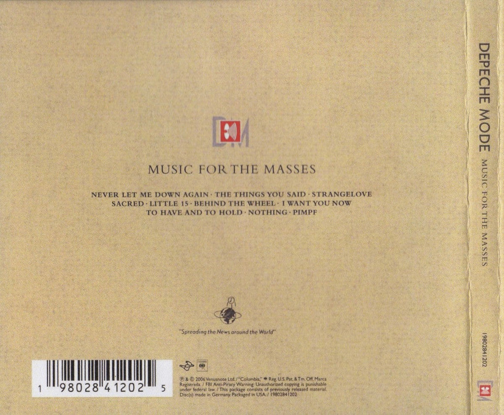 Depeche Mode – Music For The Masses (CD)