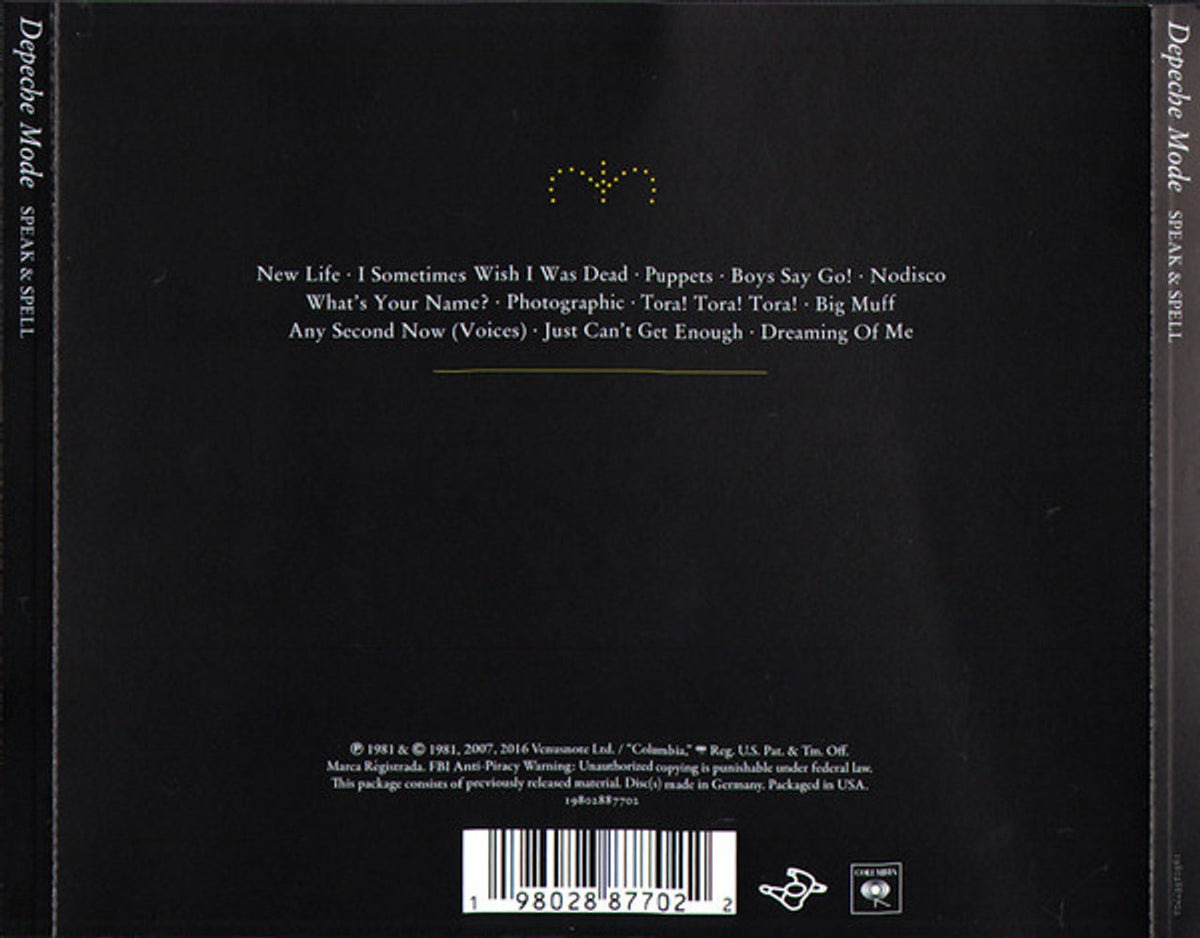 Depeche Mode – Speak And Spell (CD)