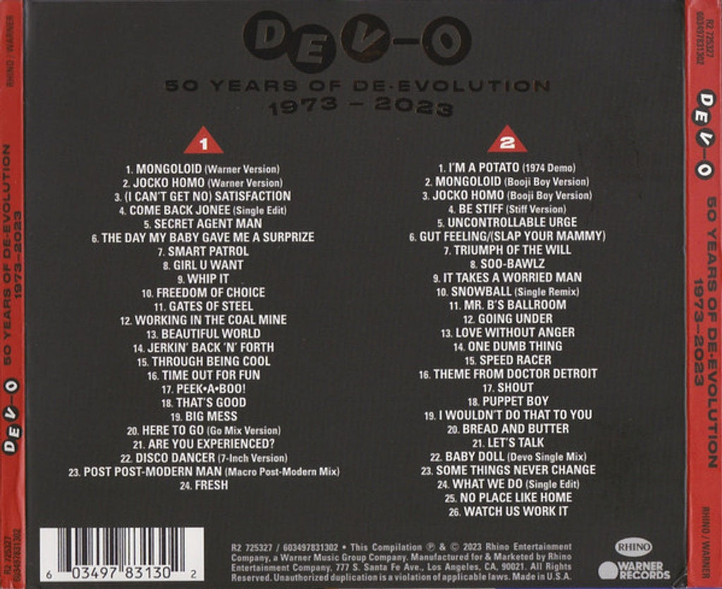 Devo – 50 Years of De-Evolution 1973–2023 (2-CD)