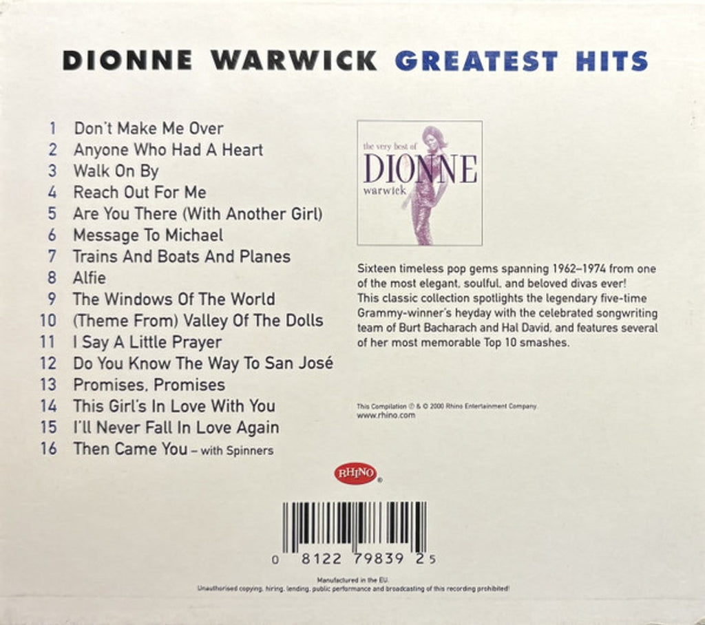 Dionne Warwick – The Very Best Of Dionne Warwick (CD)