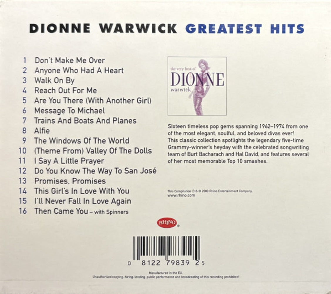Dionne Warwick – The Very Best Of Dionne Warwick (CD)