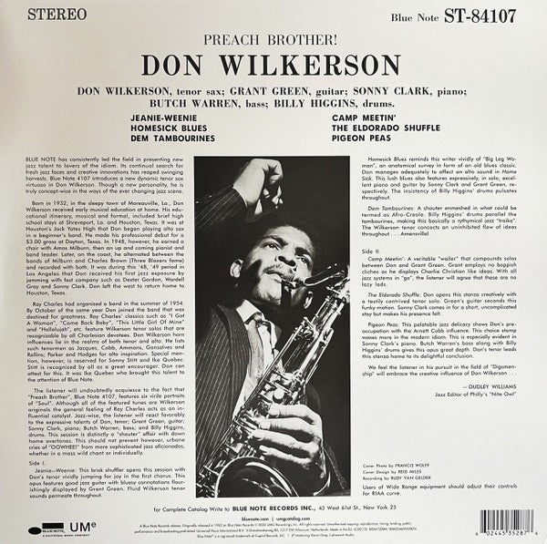 Don Wilkerson – Preach Brother! (LP Vinyl)