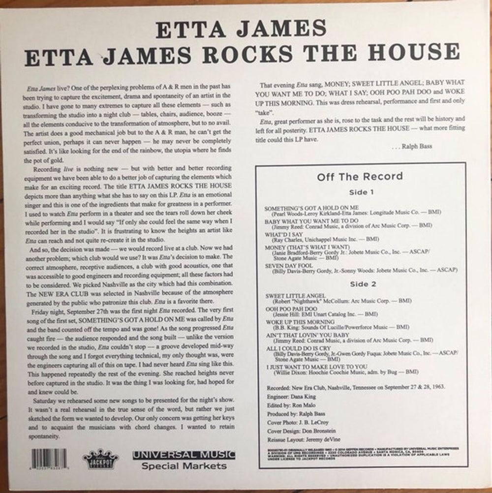Etta James – Rocks the House (LP Vinyl)
