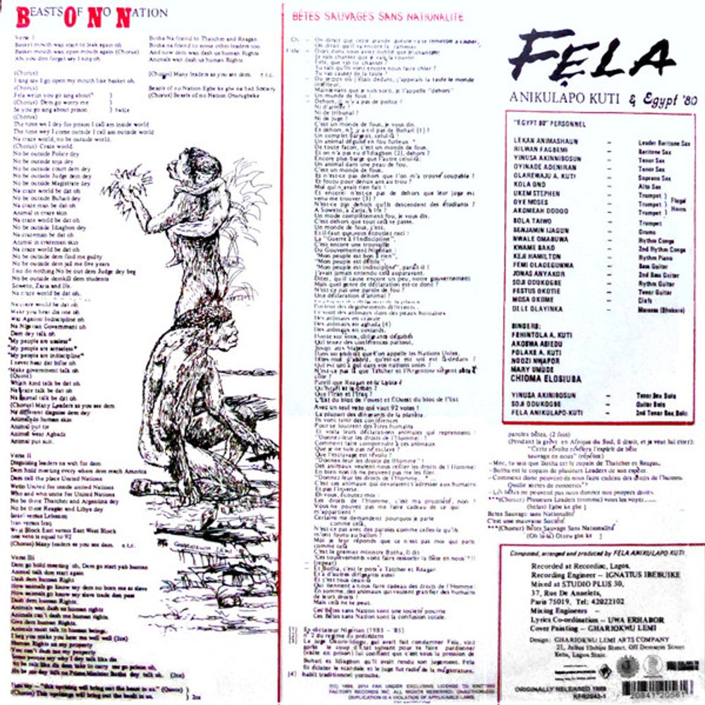 Fela Kuti – Beasts Of No Nation (LP Vinyl)