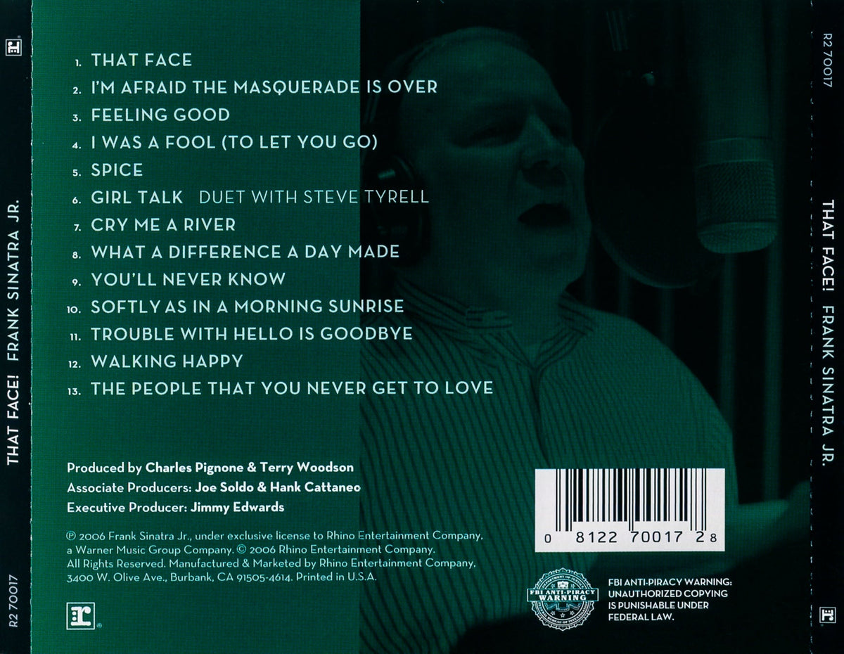 Frank Sinatra, Jr. – That Face (CD)