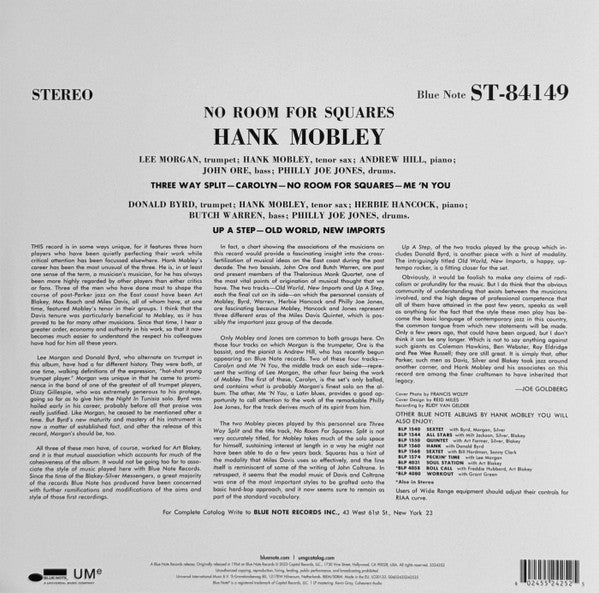 Hank Mobley – No Room For Squares (LP Vinyl)