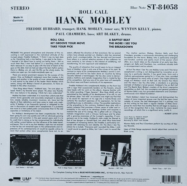 Hank Mobley – Roll Call (LP Vinyl)