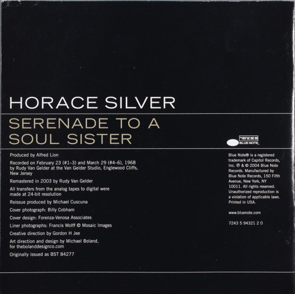 Horace Silver – Serenade To A Soul Sister (CD)