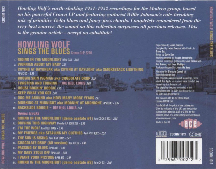 Howlin' Wolf – Sings The Blues (LP Vinyl)