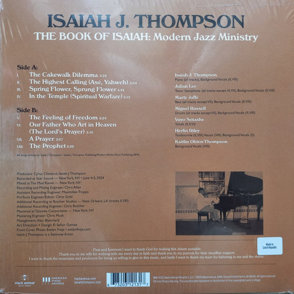 Isaiah J. Thompson – The Book Of Isaiah: Modern Jazz Ministry (LP Vinyl)