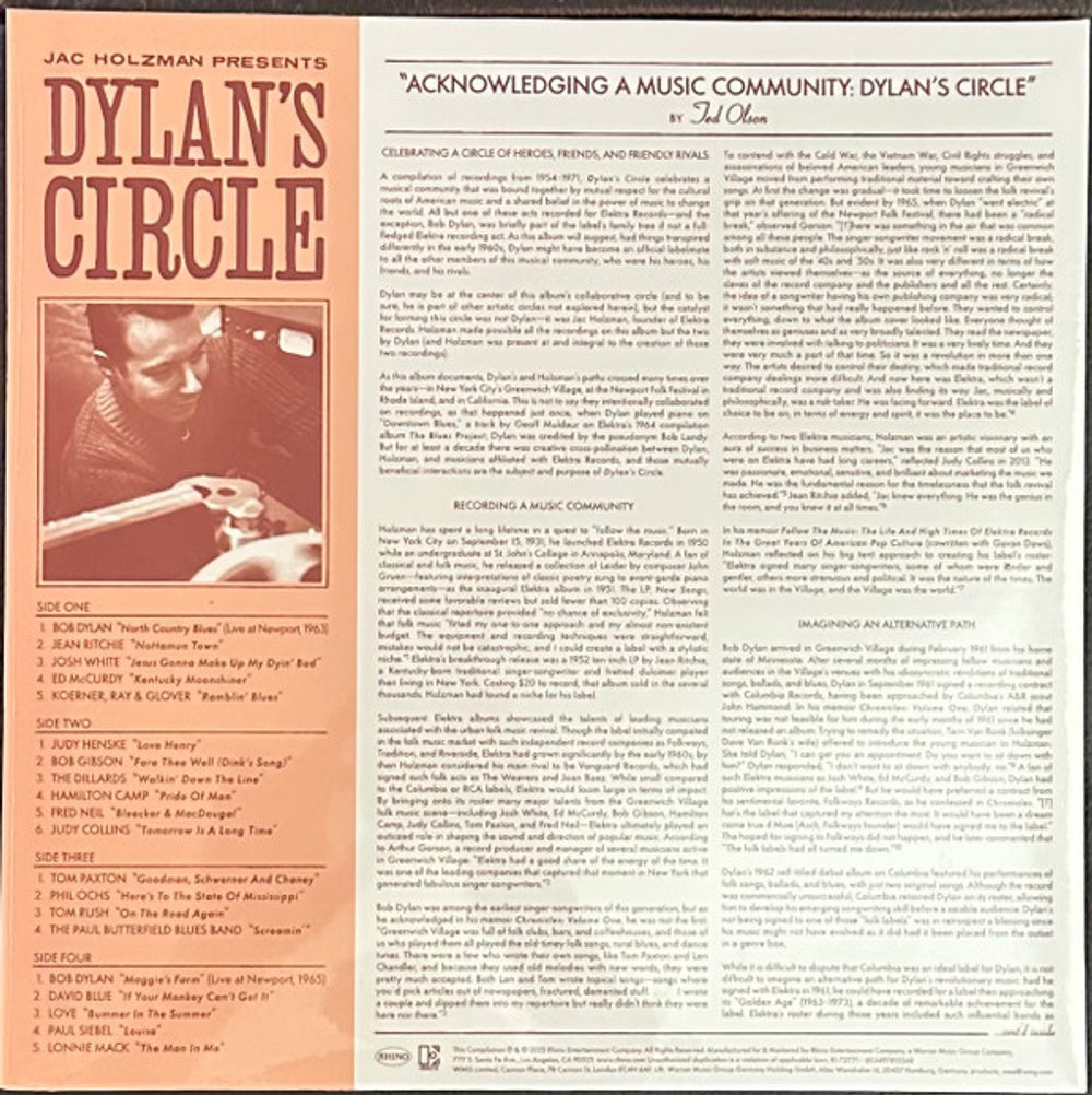 Jac Holzman – Jac Holzman Presents: Dylan's Circle (2-LP Vinyl)