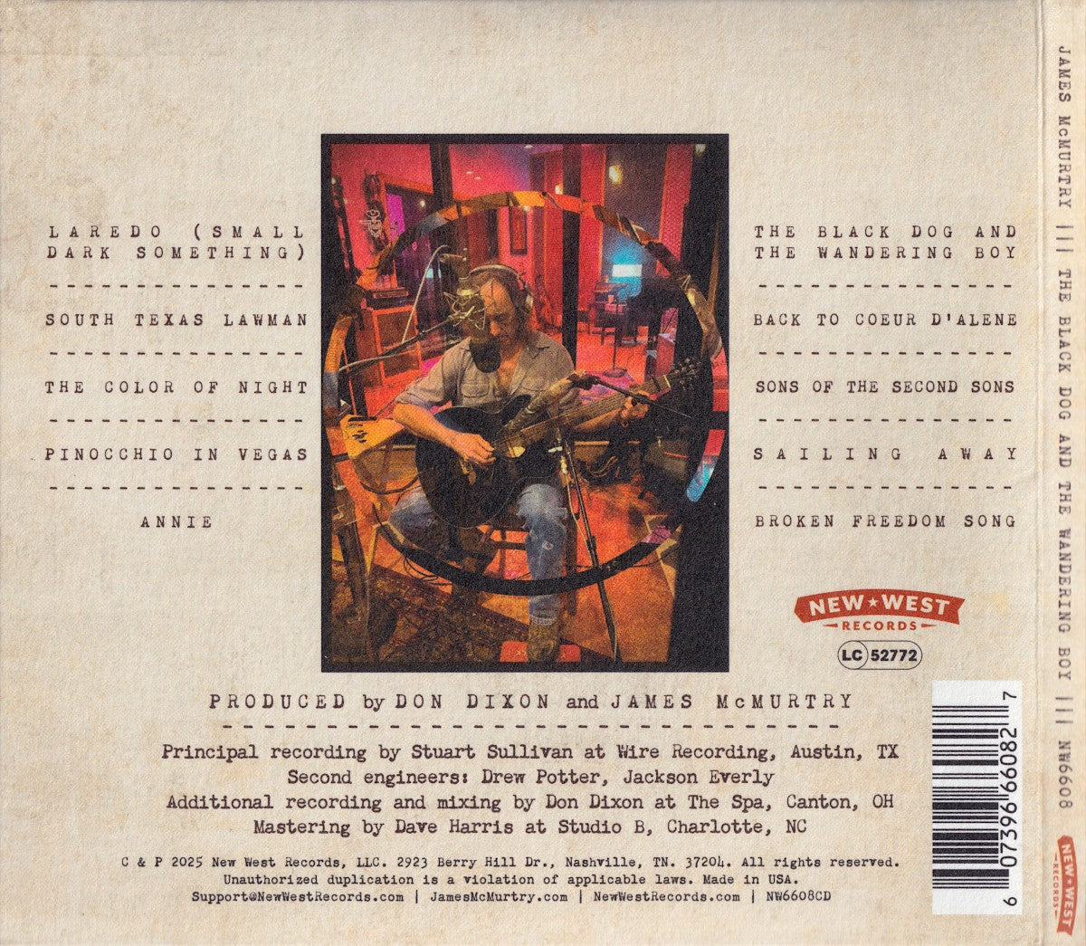 James McMurtry – The Black Dog and The Wandering Boy (CD)