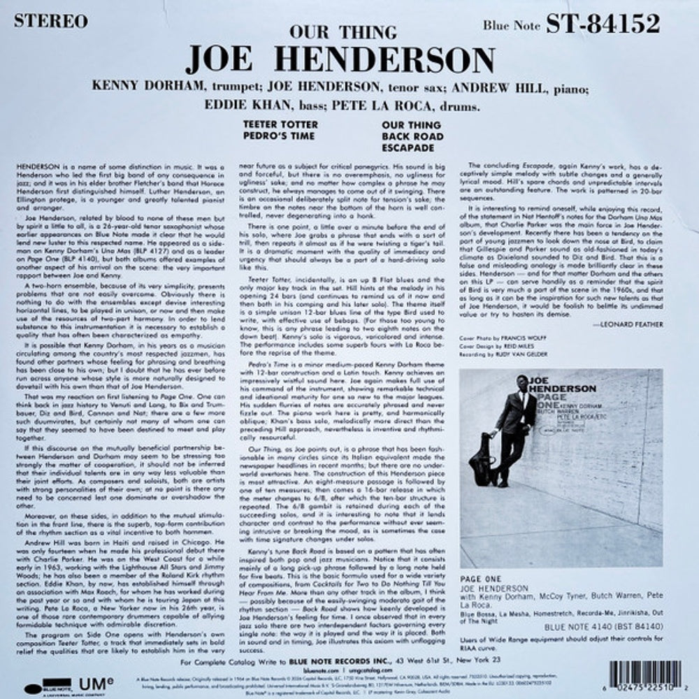Joe Henderson – Our Thing (LP Vinyl)