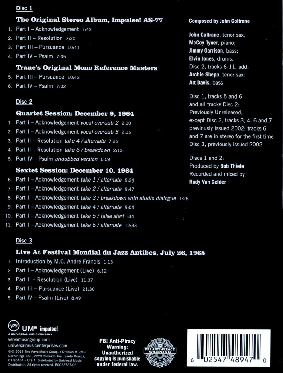 John Coltrane – A Love Supreme: The Complete Masters (3-LP Vinyl)