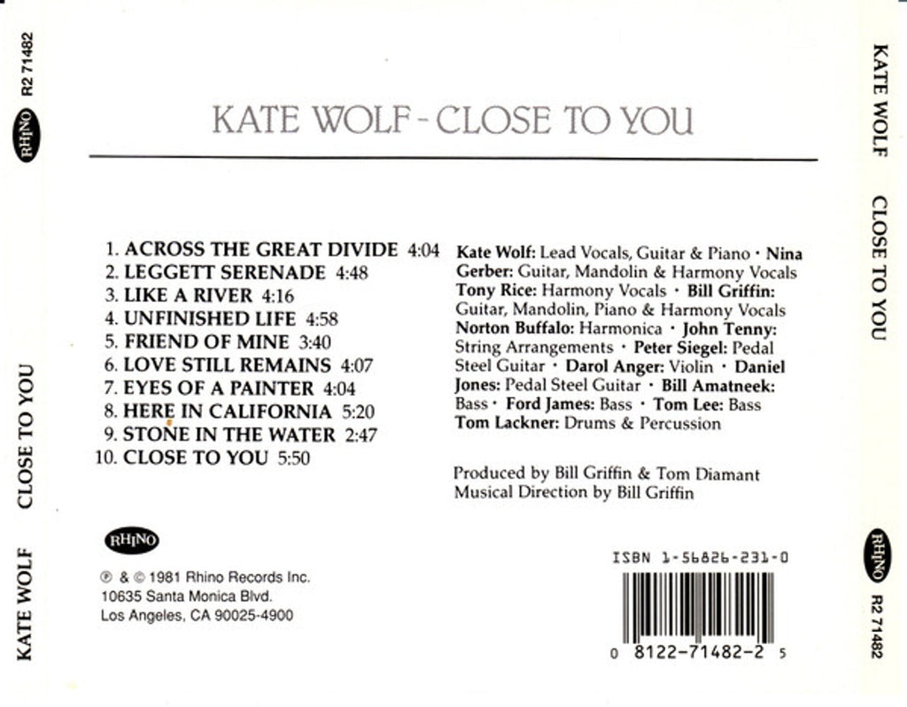 Kate Wolf – Close to You (CD)
