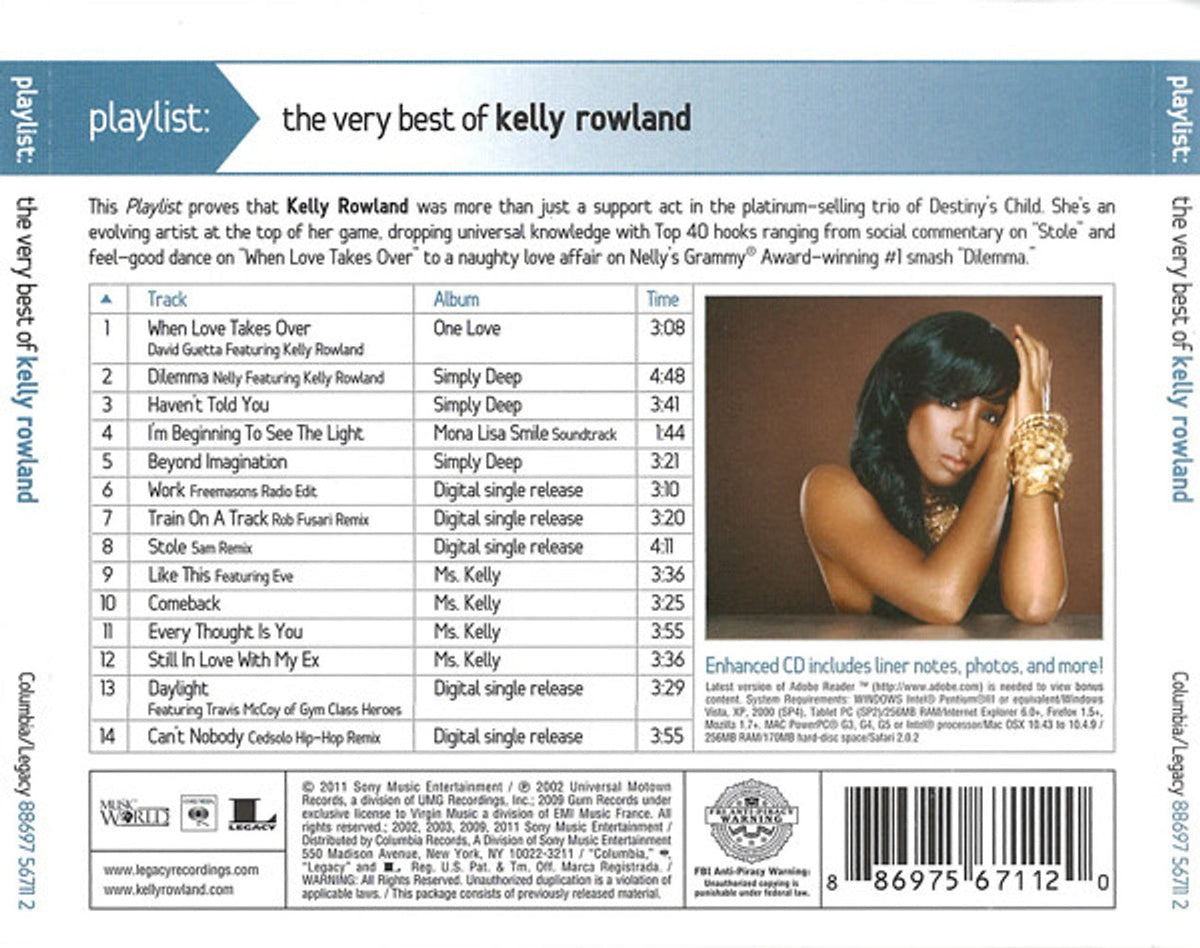 Kelly Rowland – Playlist: The Very Best Of Kelly Rowland (CD)