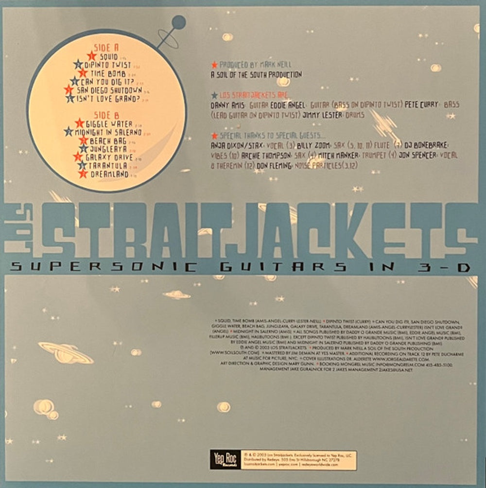 Los Straitjackets – Supersonic Guitars In 3-D (LP Red & Blue Vinyl)