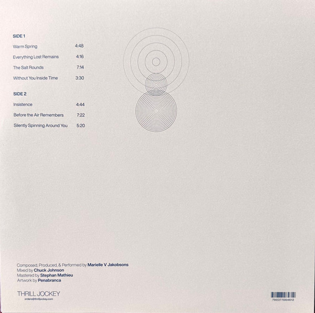 Marielle V Jakobsons – The Patterns Lost To Air (LP Vinyl)