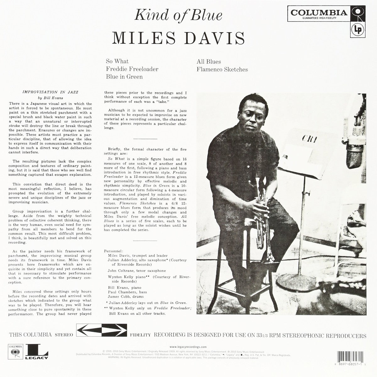 Miles Davis – Kind Of Blue (LP Vinyl)