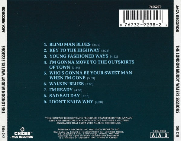 Muddy Waters – London Sessions (CD)