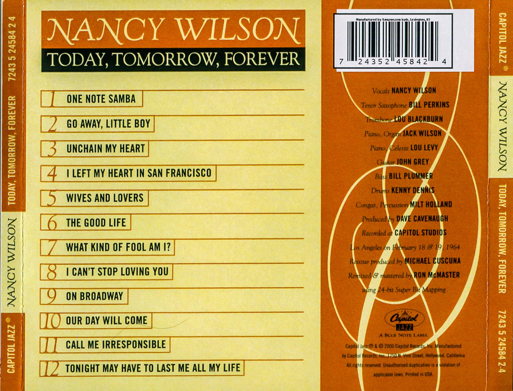 Nancy Wilson – Today, Tomorrow, Forever (CD)