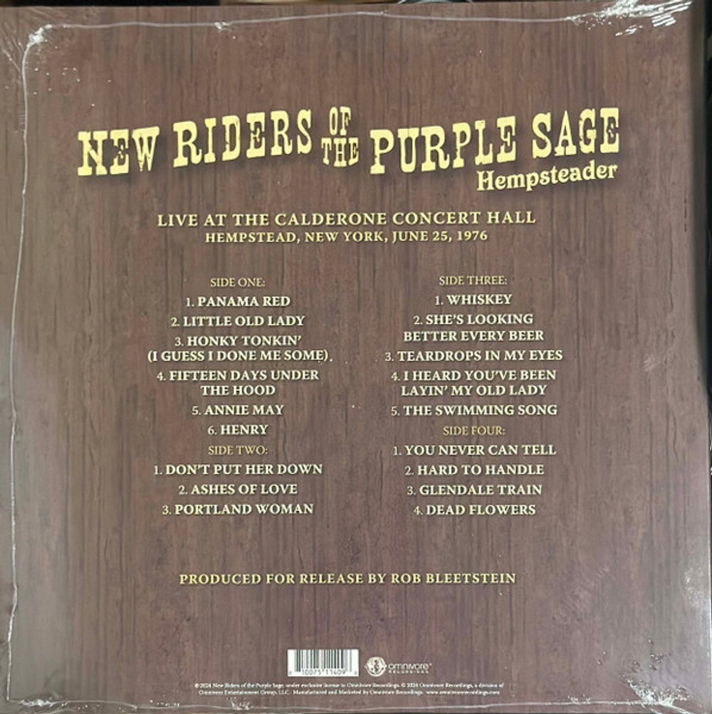 New Riders Of The Purple Sage – Hempsteader: Live At The Calderone Concert Hall (2-LP Vinyl)