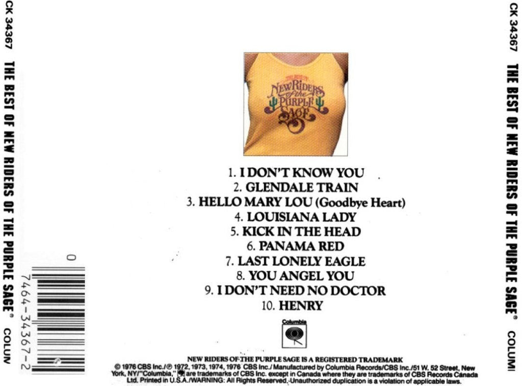 New Riders Of The Purple Sage – The Best of New Riders of the Purple Sage (CD)