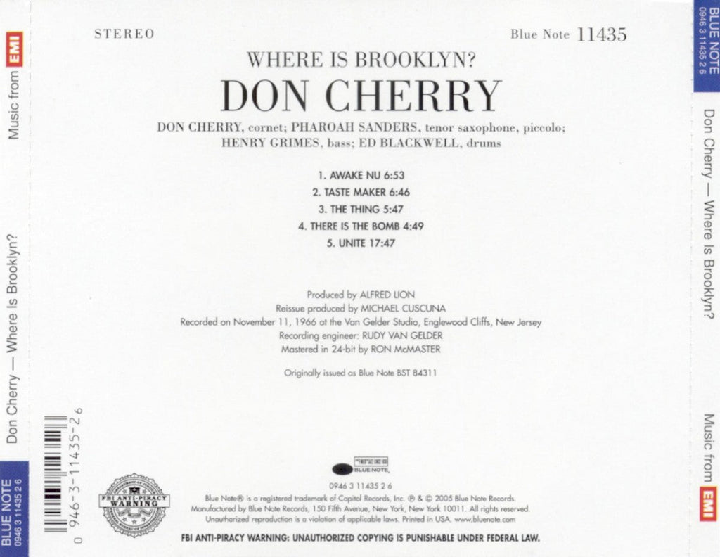 Don Cherry – Where Is Brooklyn? (CD)