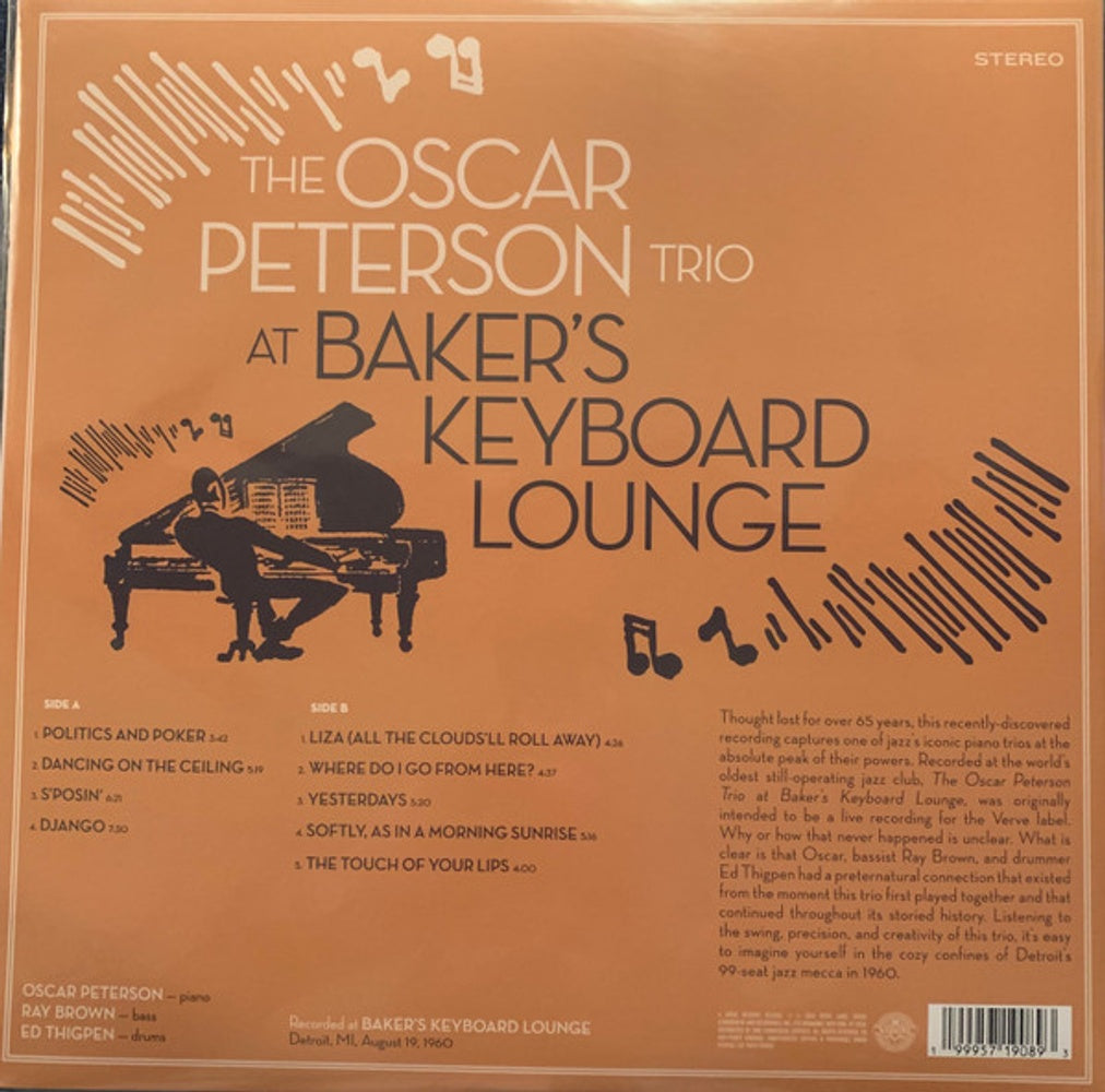 Oscar Peterson – At Bakers Keyboard Lounge (LP Vinyl)