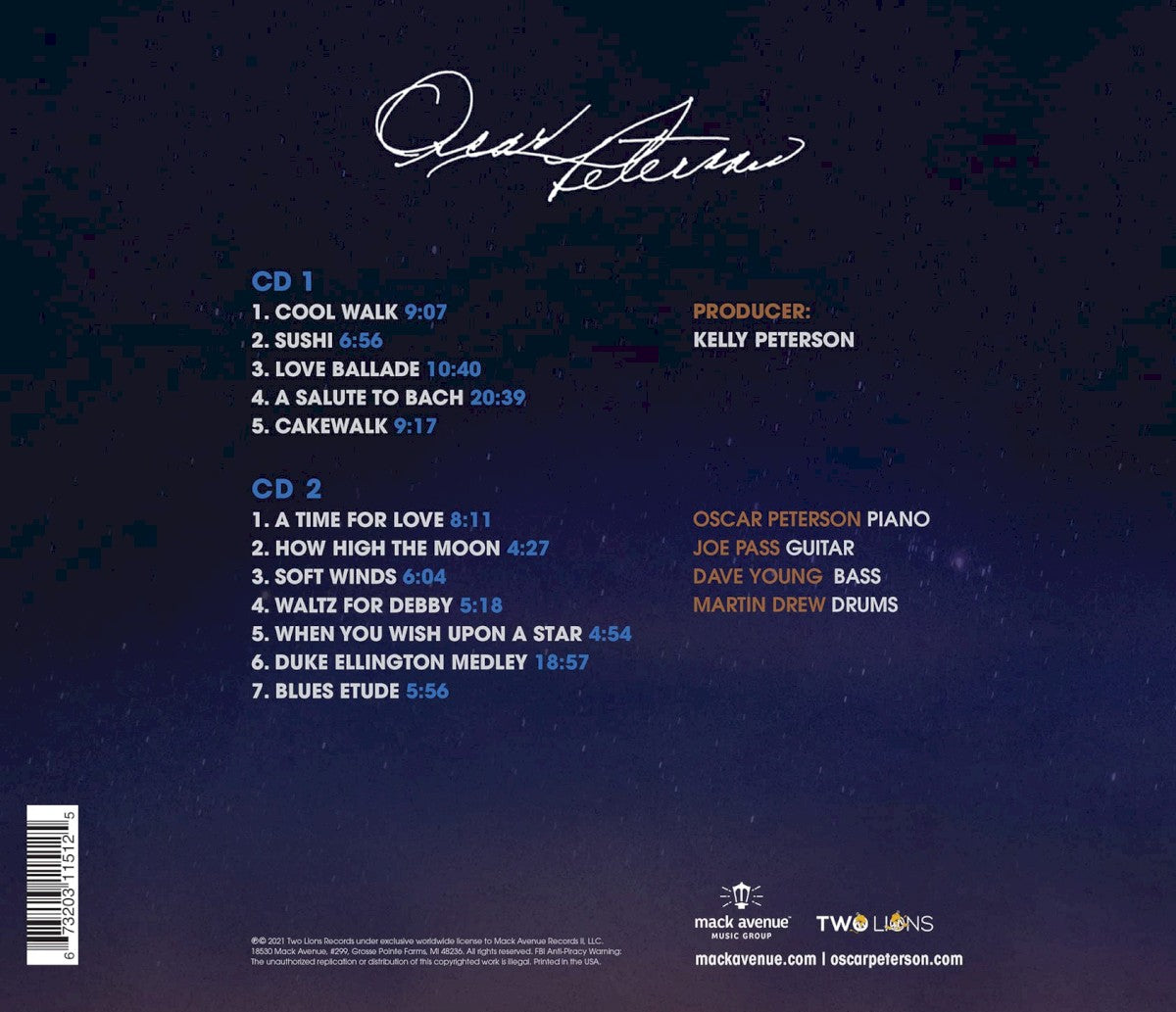 Oscar Peterson – Time For Love: The Oscar Peterson Quartet (2-CD)