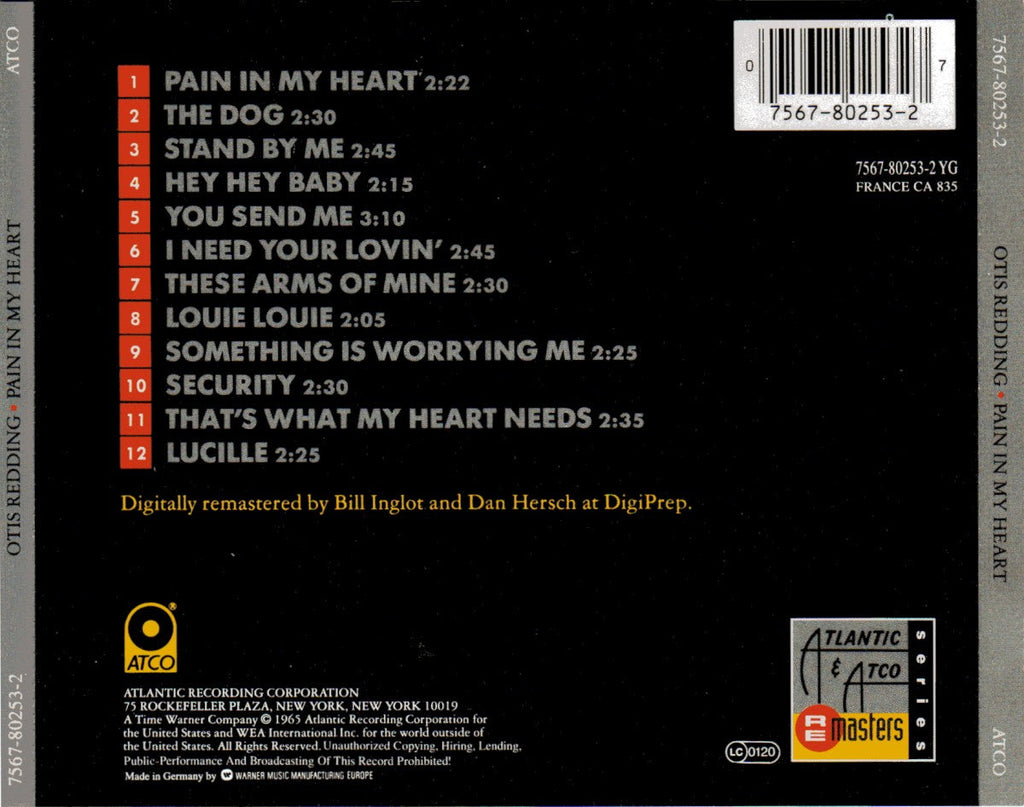 Otis Redding – Pain In My Heart (CD)