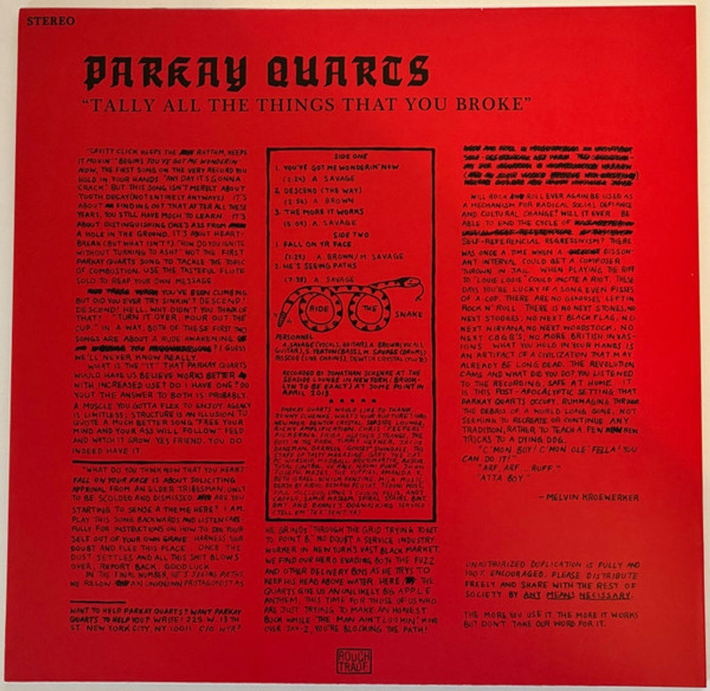 Parquet Courts – Tally All The Things You Broke (LP Vinyl)