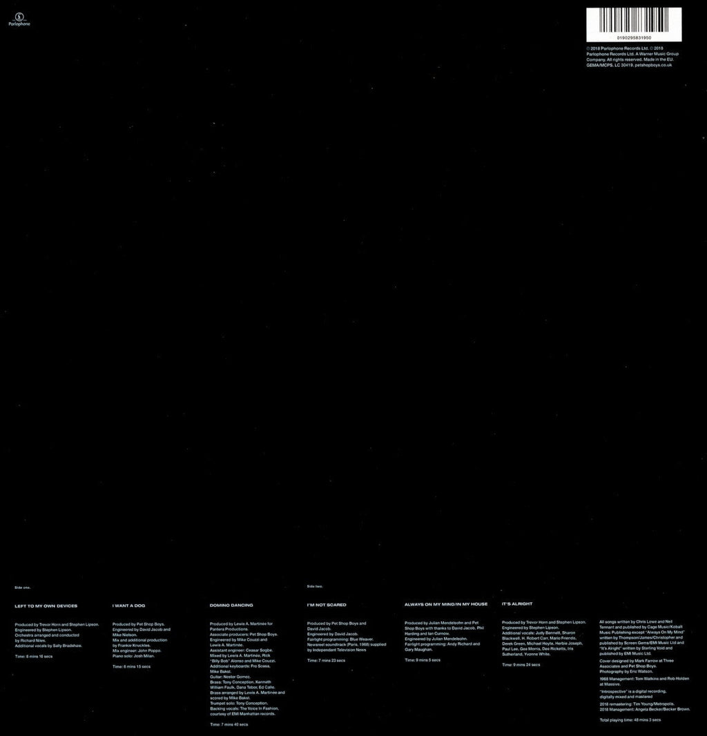 Pet Shop Boys – Introspective (LP Vinyl)