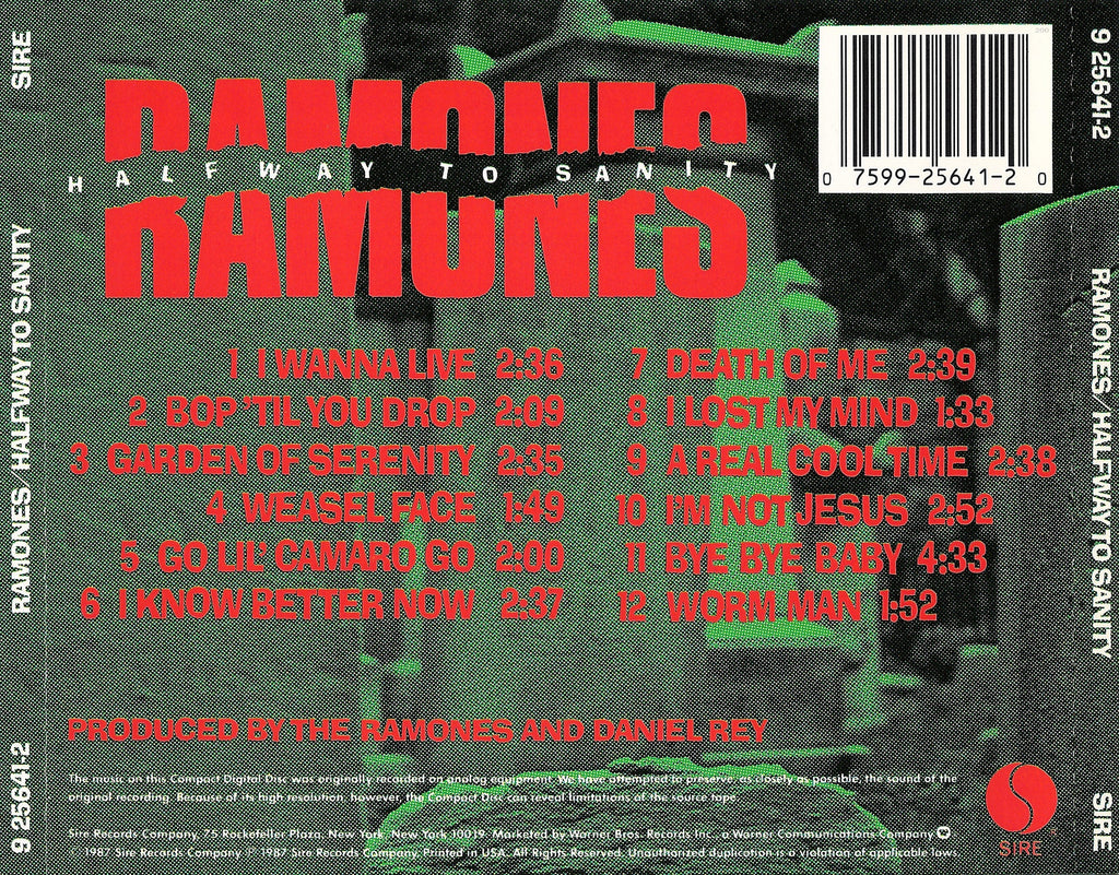 Ramones – Halfway To Sanity (CD)