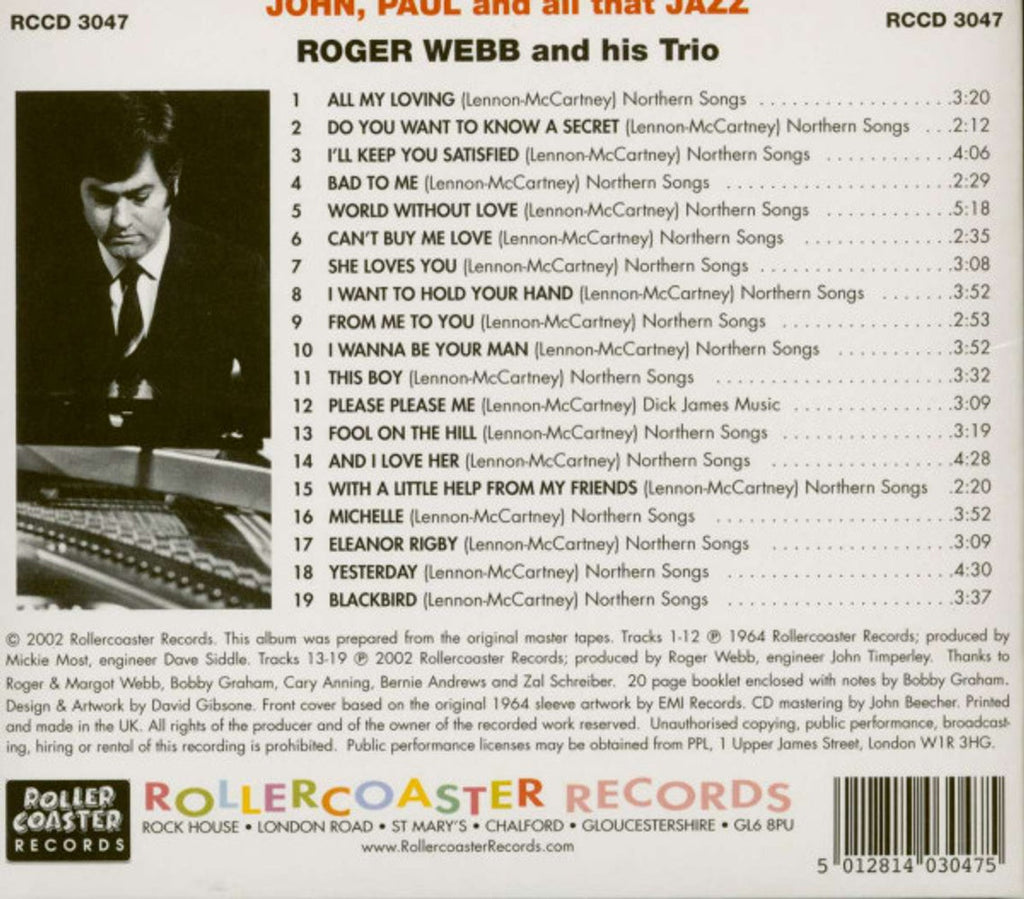 Roger Webb & His Trio – John Paul & All That Jazz (CD)