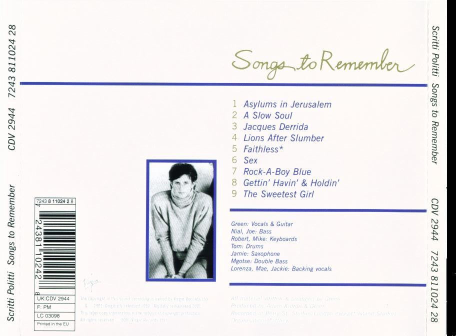 Scritti Politti – Songs To Remember (LP Vinyl)
