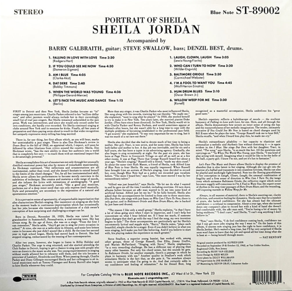 Sheila Jordan – Portrait Of Sheila (LP Vinyl)