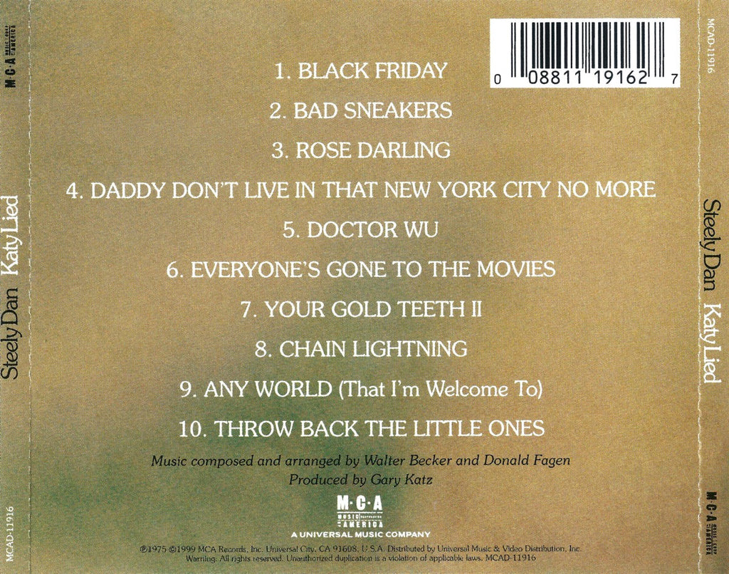 Steely Dan – Katy Lied (CD)