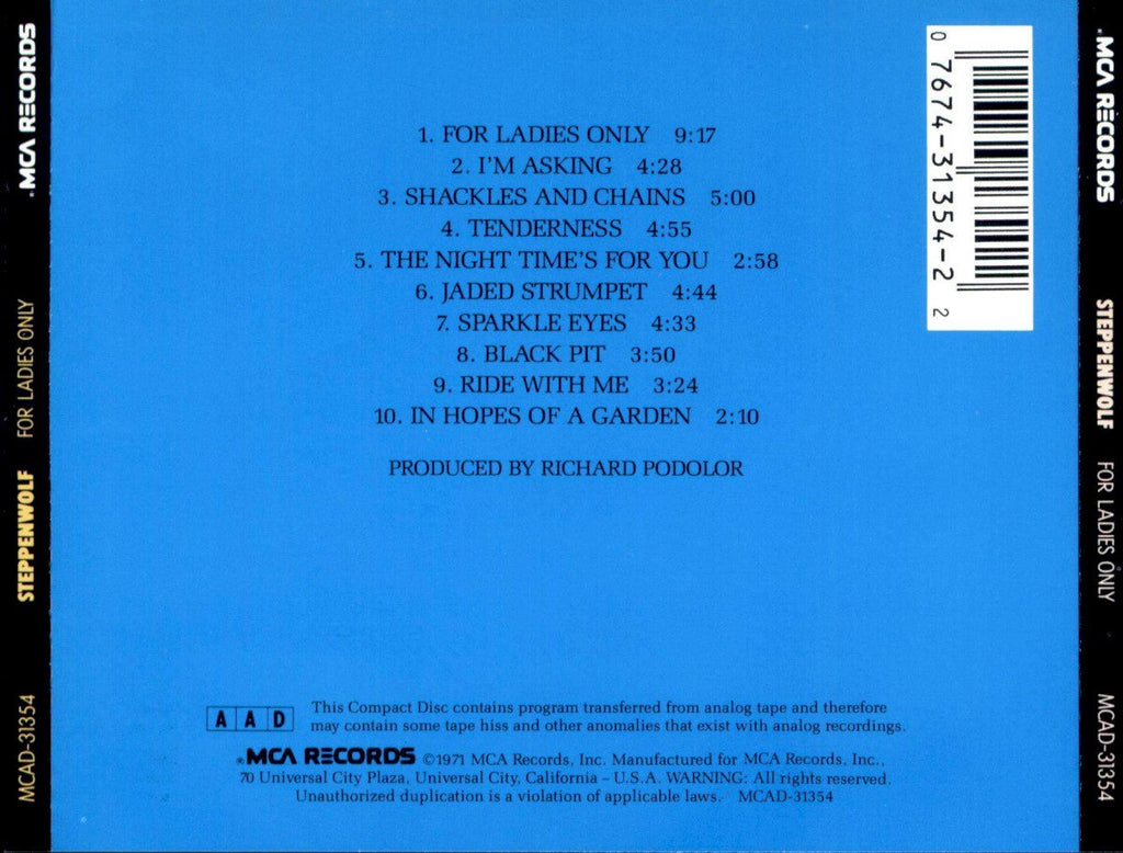 Steppenwolf – For Ladies Only (CD)