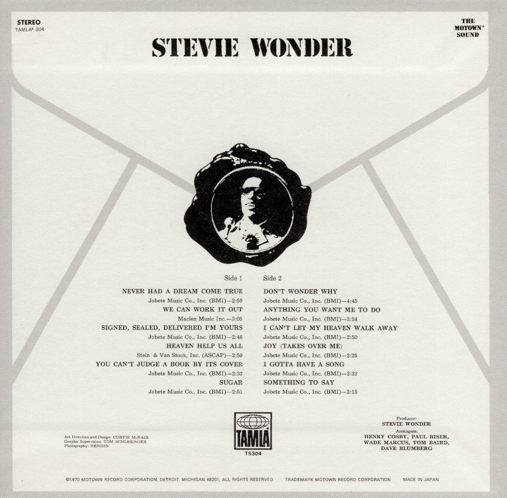 Stevie Wonder – Signed, Sealed And Delivered (LP Vinyl)