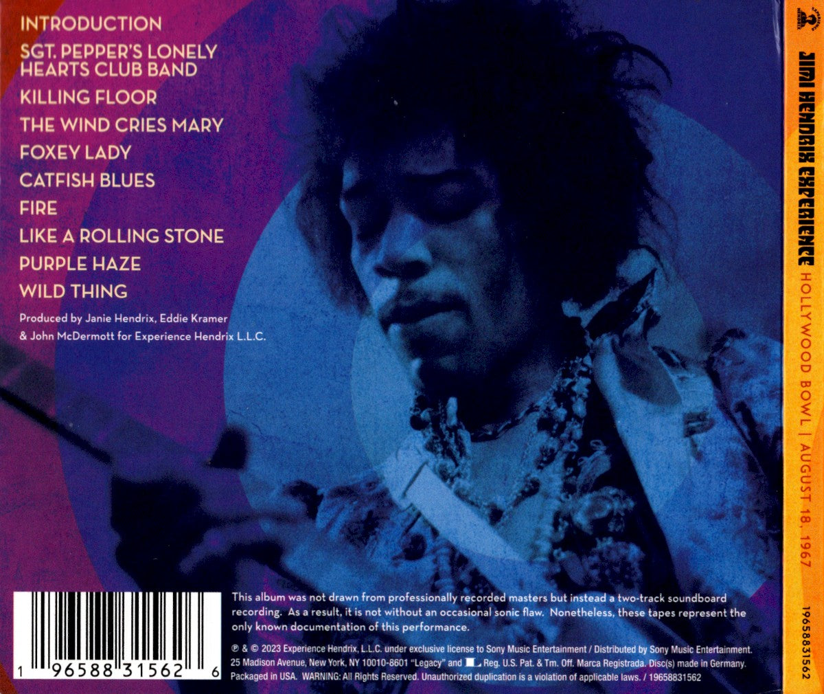 The Jimi Hendrix Experience – Live At The Hollywood Bowl: August 18, 1967 (CD)