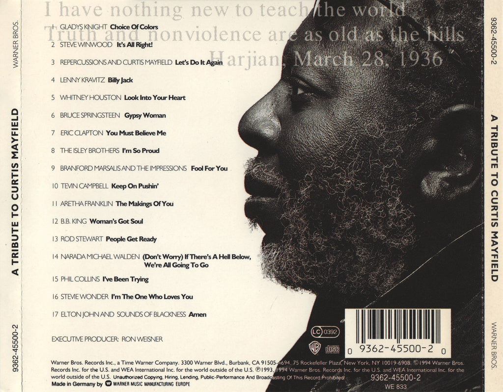Tribute To Curtis Mayfield – Tribute to Curtis Mayfield / Various (CD)