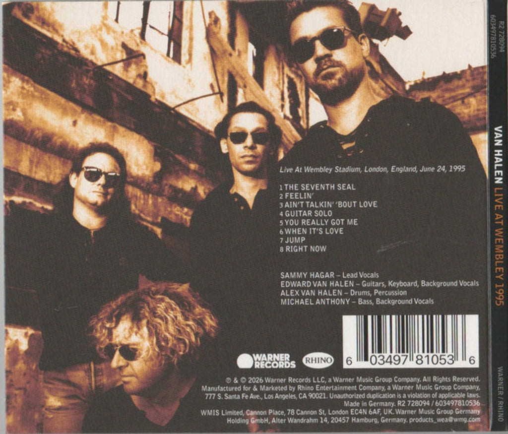 Van Halen – Live At Wembley 1995 (CD)