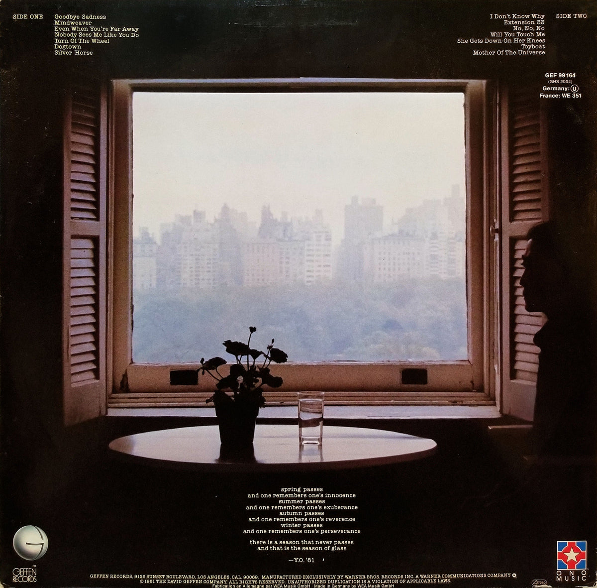 Yoko Ono – Season Of Glass (LP Vinyl)