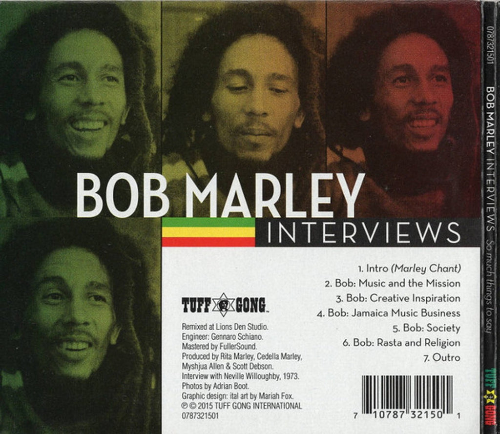 Bob Marley – Bob Marley Interviews: So Much Things to Say (CD)