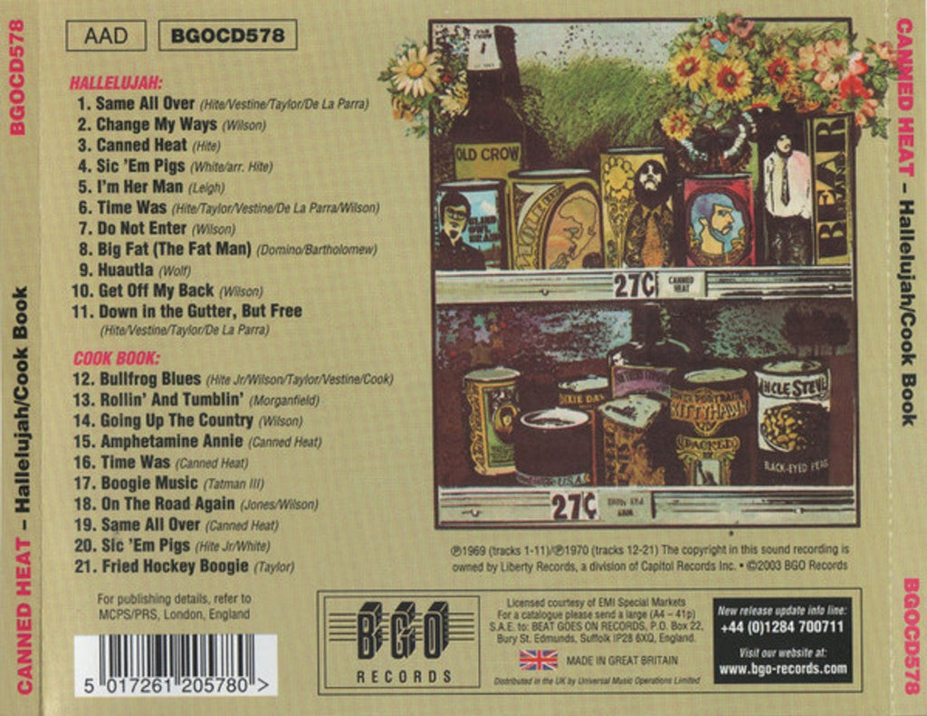 Canned Heat – Hallelujah/Cook Book (CD)