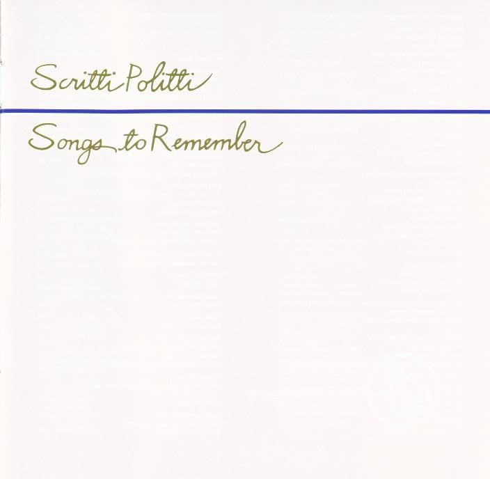 Scritti Politti – Songs To Remember (CD)